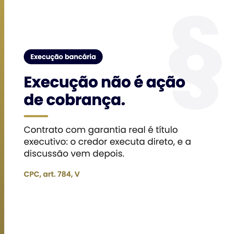 Execução não é ação de cobrança. CPC, art. 784, V